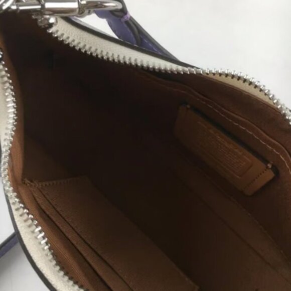 NWT Coach Teri Bag Canvas With Blueberry Print - Picture 4 of 8